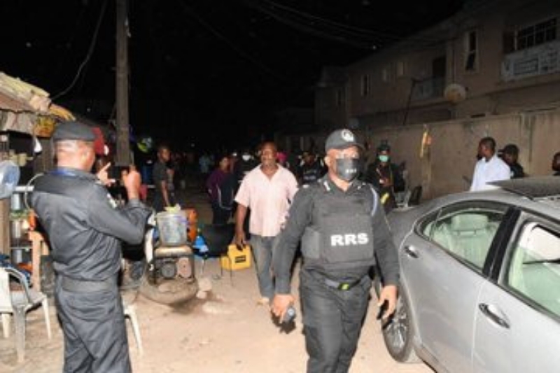 PHOTO: Bar owner and his customers arrested for violating lockdown order in Lagos