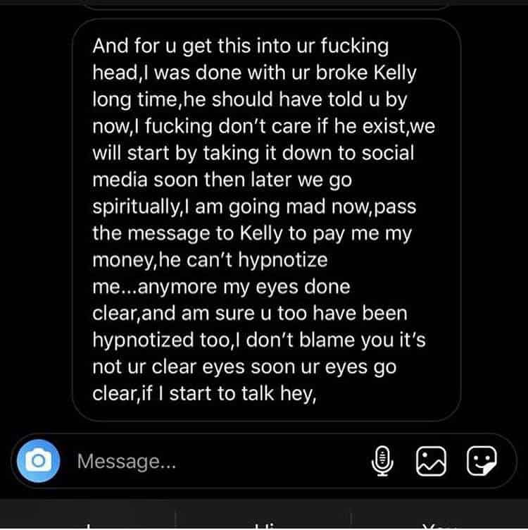 Kelly Hansome releases alleged chat with babymama threatening to go diabolical on himim