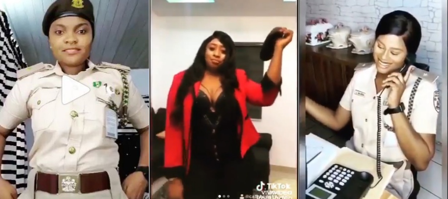 Nigerian Immigration Service Officers Allegedly Queried For Partaking In A Social Media Challenge