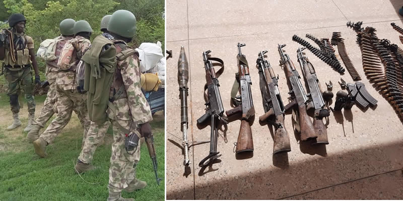PHOTO: Nigerian troops kill over 100 Boko Haram terrorists in Buni Gari, recover arms