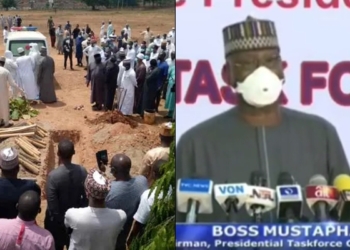 FG apologises for the violation of social distancing order at late Abba Kyari's funeral