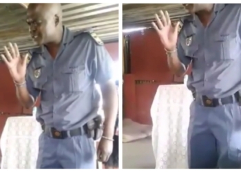 Coronavirus: Policeman prays before arresting Pastor who defied lockdown order in South Africa (video)