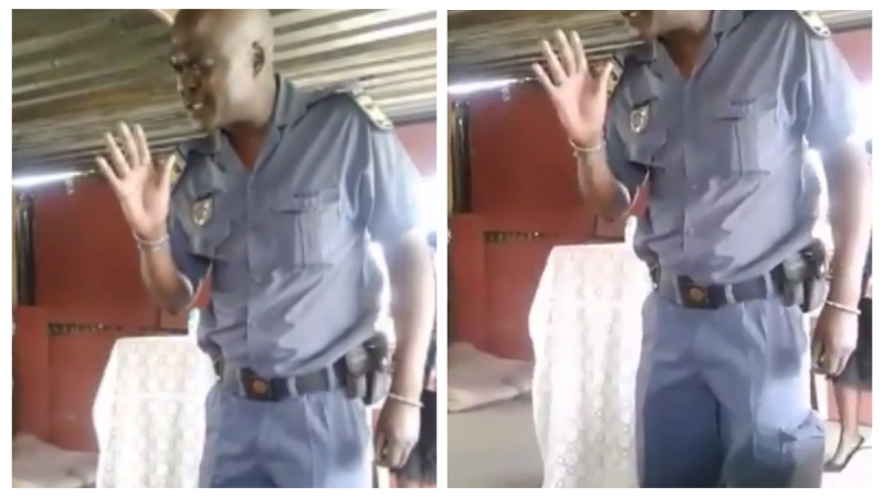 Coronavirus: Policeman prays before arresting Pastor who defied lockdown order in South Africa (video)