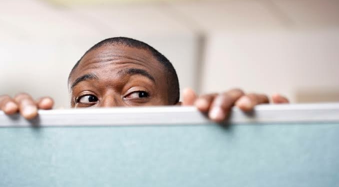 A man peeping from Afar (Imagine For Depiction Only)