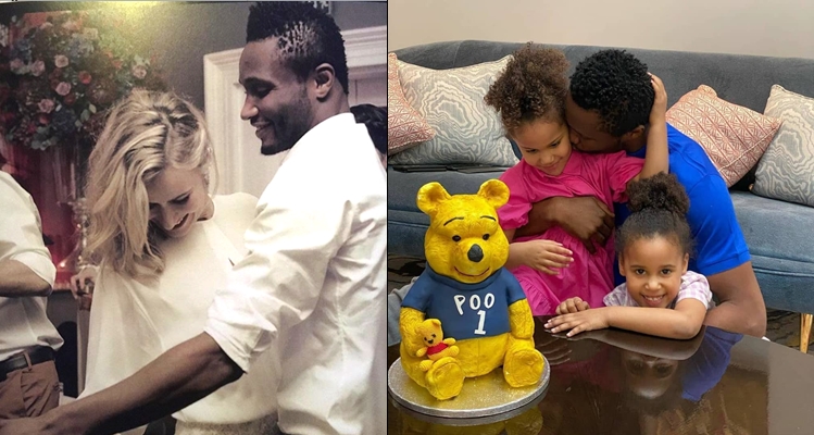 John Mikel Obi celebrates 33rd birthday with his partner and twin daughters at their home (Photos)