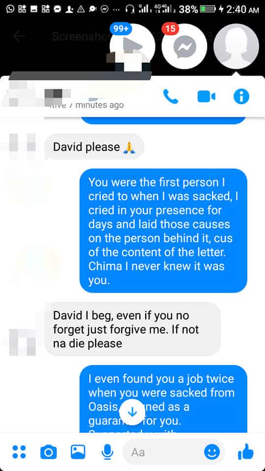 Man narrates how a friend he once helped, confessed to making him lose his source of income