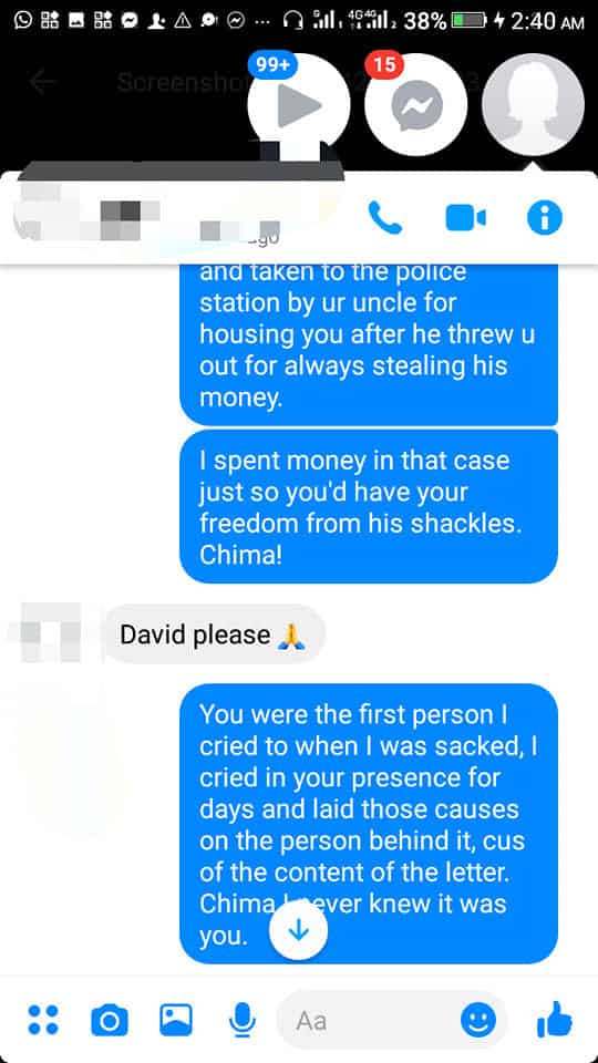 Man narrates how a friend he once helped, confessed to making him lose his source of income