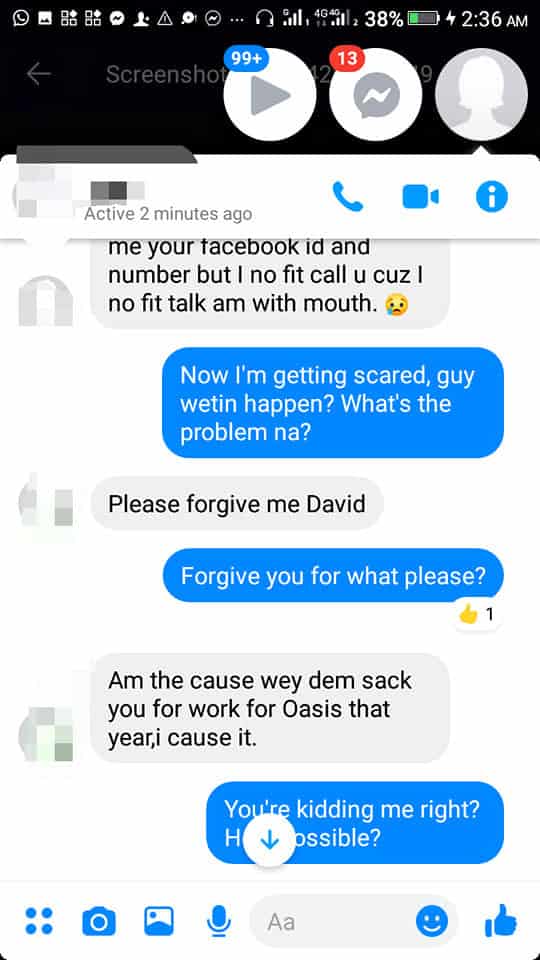 Man narrates how a friend he once helped, confessed to making him lose his source of income