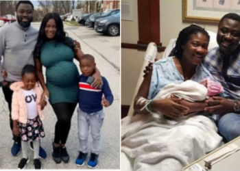 Mercy Johnson's hubby, Prince Odi Okojie, debunks rumors she has welcomed their 4th child