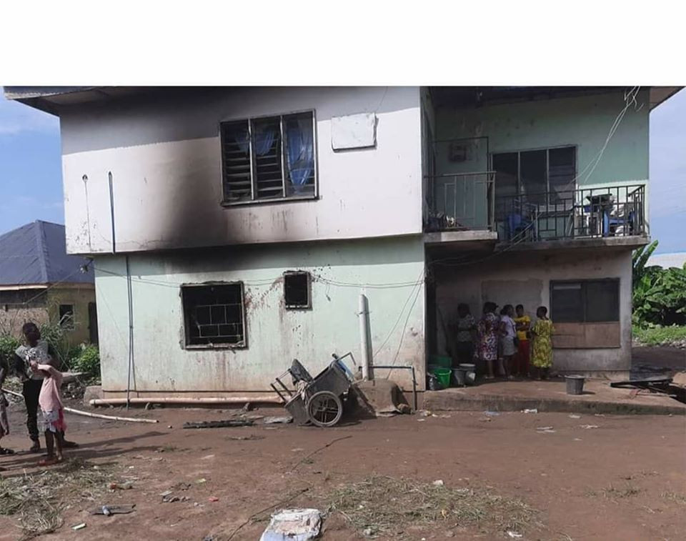 PHOTOS: Woman and her two children burnt to death in Rivers