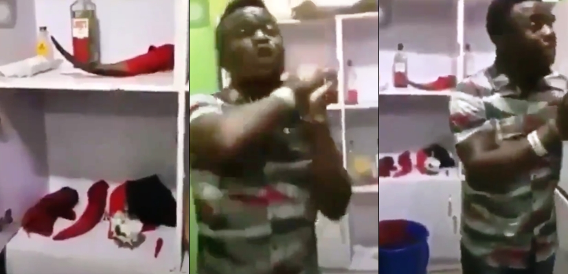 Video: Moment Pastor was arrested for possession of local charms