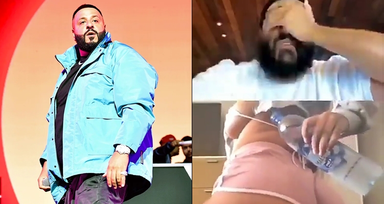 Video: DJ Khaled shuts down half-naked woman who came on his IG live to twe...