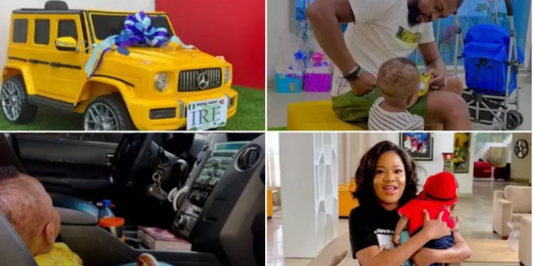 Toyin Abraham and son