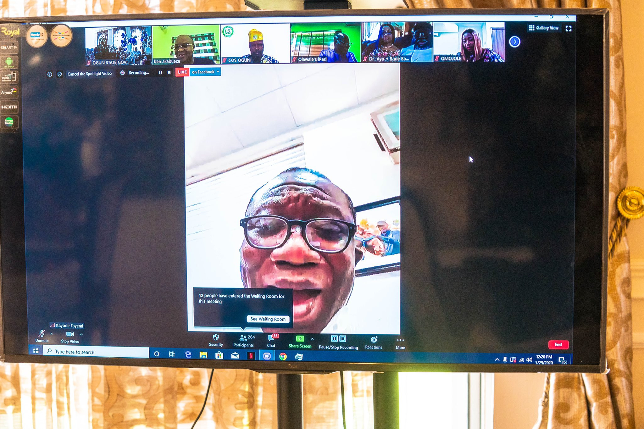 VP Yemi Osinbajo, Dangote, Pastor Adeboye, others attend virtual 60th birthday thanksgiving service of Ogun state governor, Dapo Abiodun (photos)