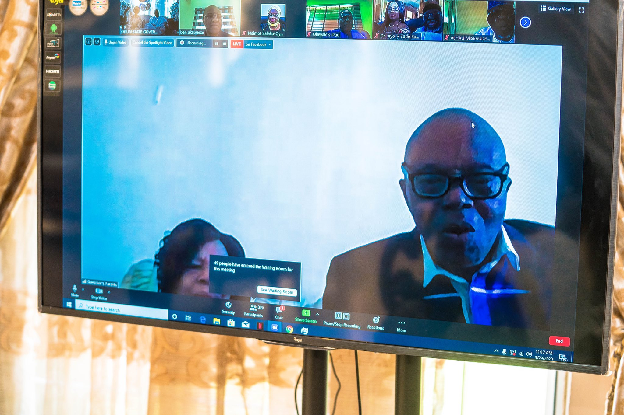 VP Yemi Osinbajo, Dangote, Pastor Adeboye, others attend virtual 60th birthday thanksgiving service of Ogun state governor, Dapo Abiodun (photos)