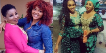 Mercy Aigbe and Mide Martins
