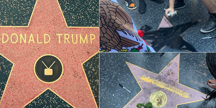 Trump's Hollywood Walk of Fame star defaced in support of Black Lives Matter