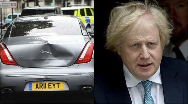 British PM Boris Johnson in car crash