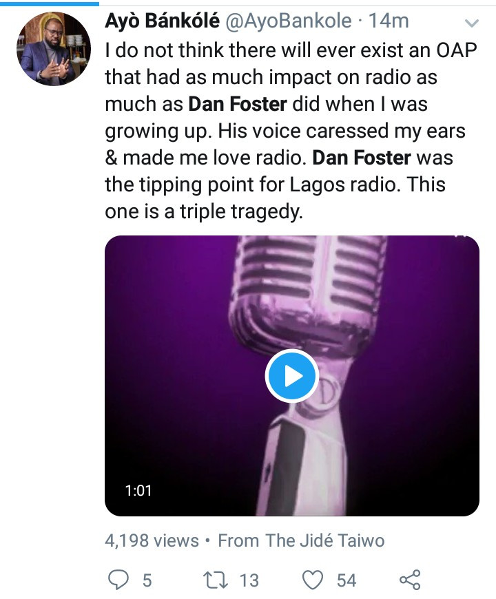 Colleagues and friends mourn as radio personality, Dan Foster dies