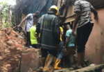 PHOTOS: Two die as storey building collapses in Lagos