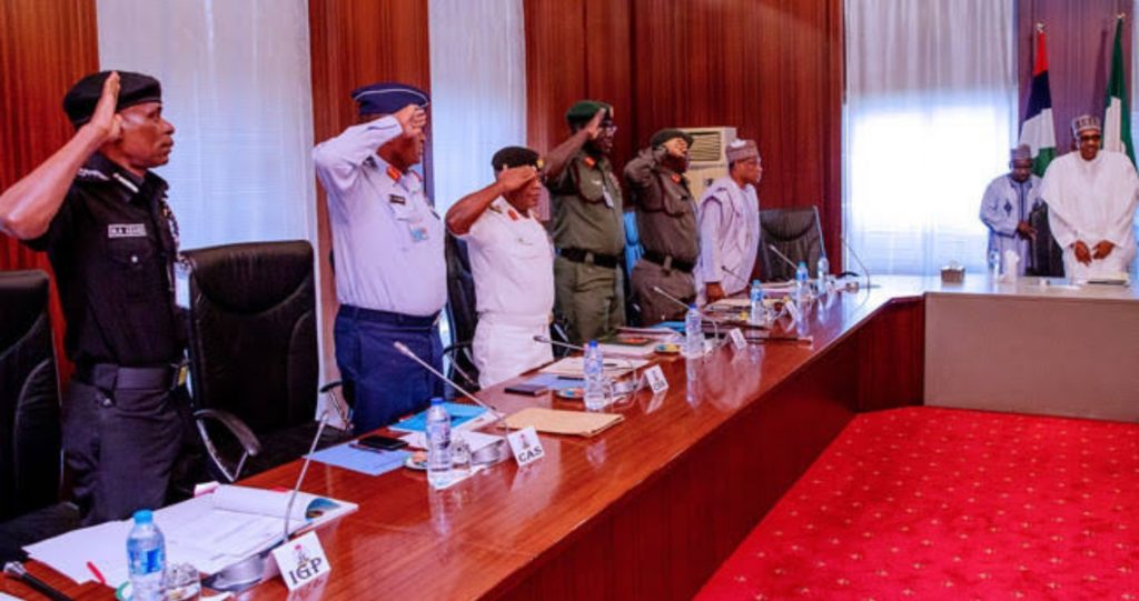 Insecurity: Your best is not enough, Buhari blasts Security chiefs