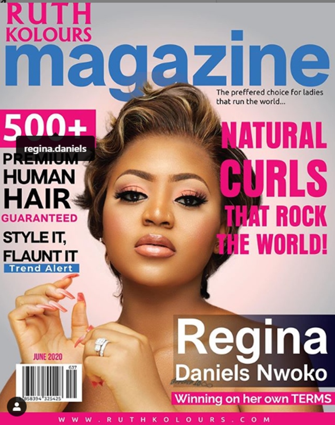 Pregnant Regina Daniels Glows In New Cover Photo