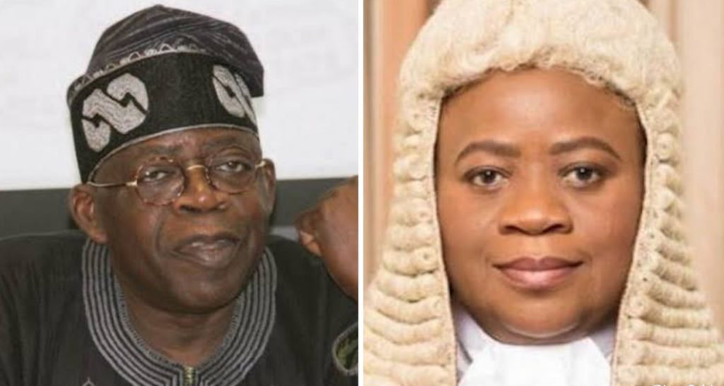 Tinubu congratulates new Court of Appeal President, Justice Dongban-Mensem