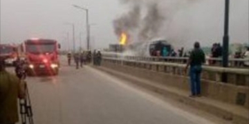 Lagos FRSC diverts traffic after tankers explode on Lagos-Ibadan Expressway