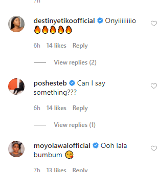 Oge Okoye, Moyo Lawal, others react as actress, Onyi Alexx flaunts her "plastic" behind