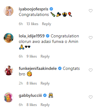 Toyin Abraham, Iyabo Ojo, Kunle Afod, others react as Baba Tee welcomes first child after 3 marriages