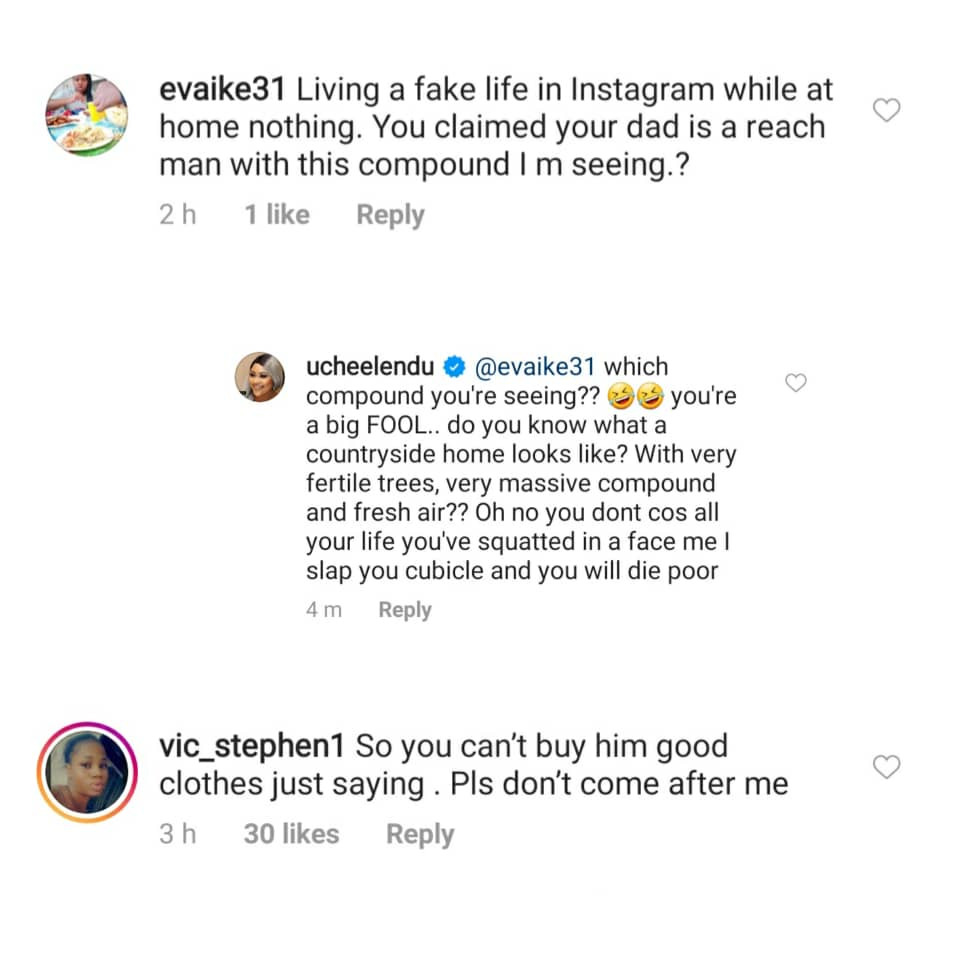 Father’s Day: Actress Uche Elendu hits back at IG trolls who mocked her father