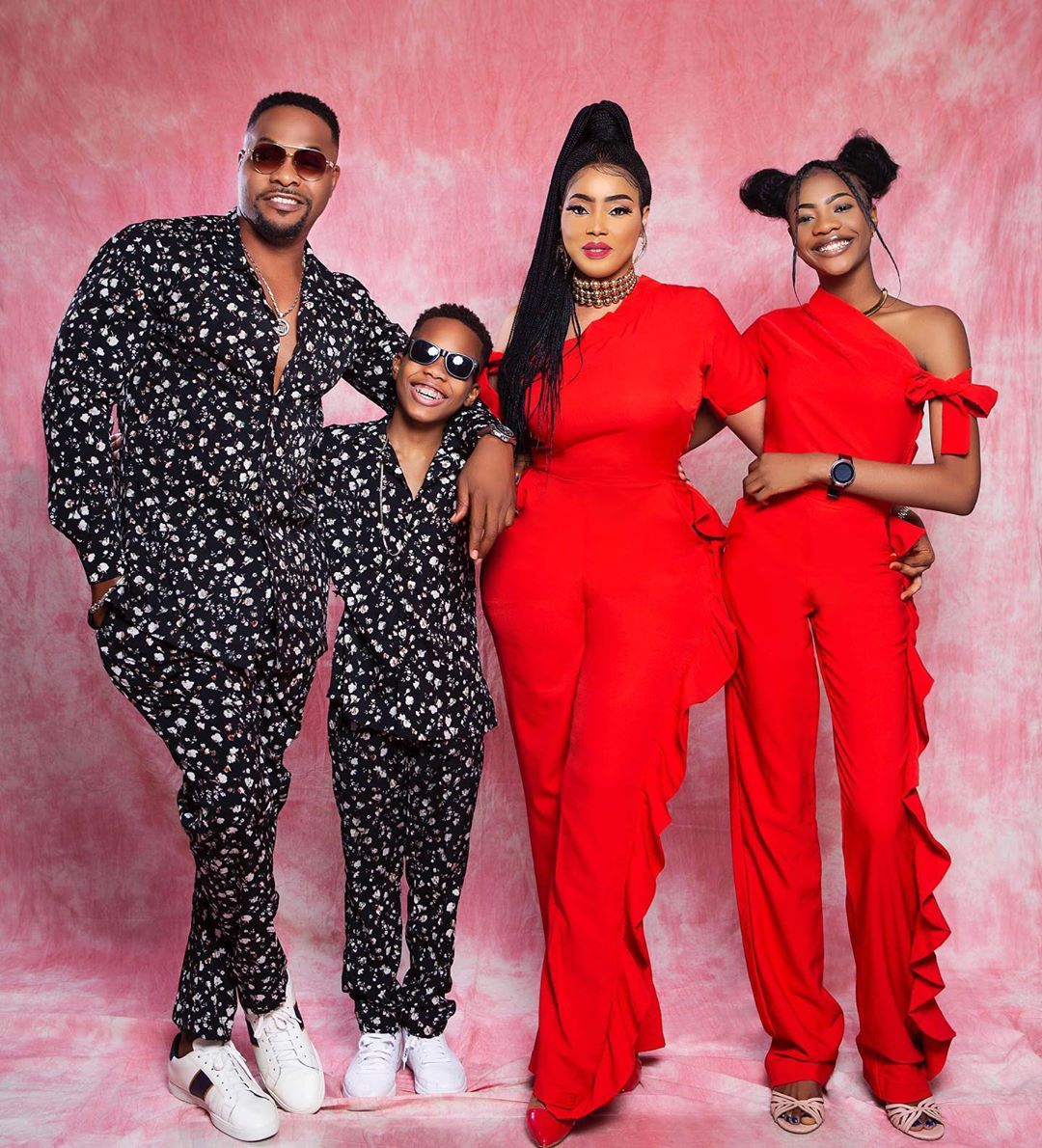 Nollywood actor, Ninalowo Bolanle shares adorable family photo with wife and kids
