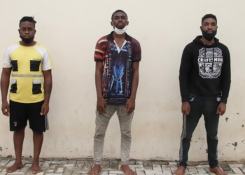 Three siblings paraded by police for running a fake NGO and impersonating the force spokesperson, Frank Mba