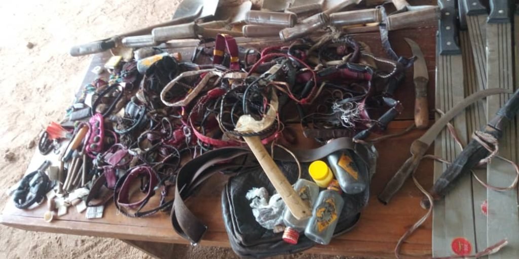 Amotekun corps intercepts Northern youths in Osun, seize weapons, charms
