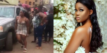 VIDEO: Ex-BBNaija star, Cee-C's car fails brake in Enugu