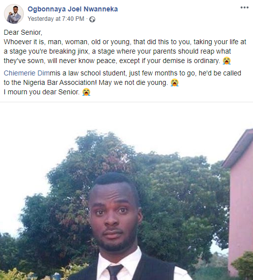 Friends mourn as Nigerian law school student dies after allegedly suffering a cardiac arrest while jogging
