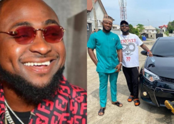 Davido gifts brand new Toyota Corolla to a member of his crew