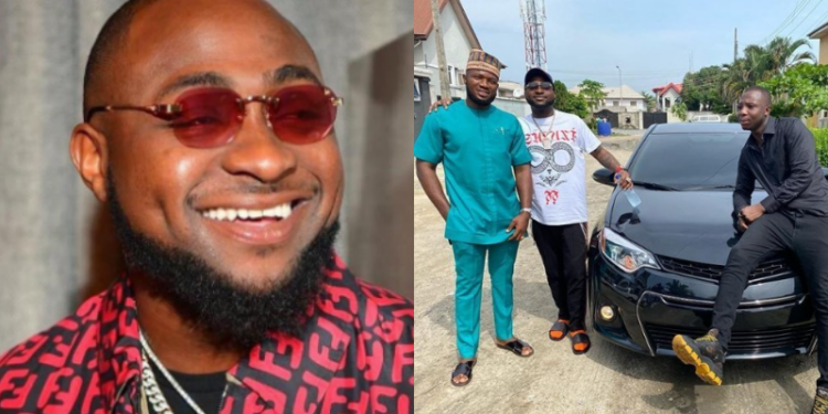 Davido gifts brand new Toyota Corolla to a member of his crew