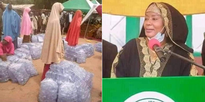 PHOTO: Bauchi State First Lady empowers women, distributes bags of sachet water as business start-ups
