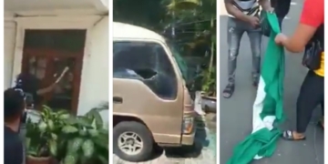 VIDEO: Angry Nigerians vandalize Embassy in Indonesia