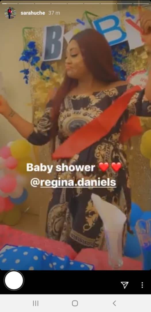 Photos from Regina Daniels' surprise baby shower