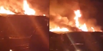 VIDEO: Traders lament loss as fire razes 11 shops, destroys good worth millions in Lagos