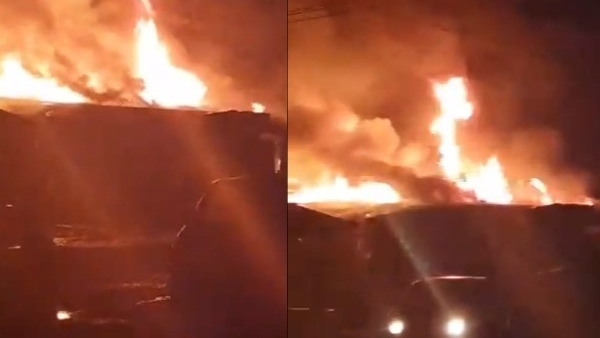 VIDEO: Traders lament loss as fire razes 11 shops, destroys good worth millions in Lagos