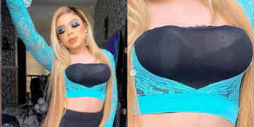 "Is it real?", Bobrisky's breasts causes panic among Nigerians