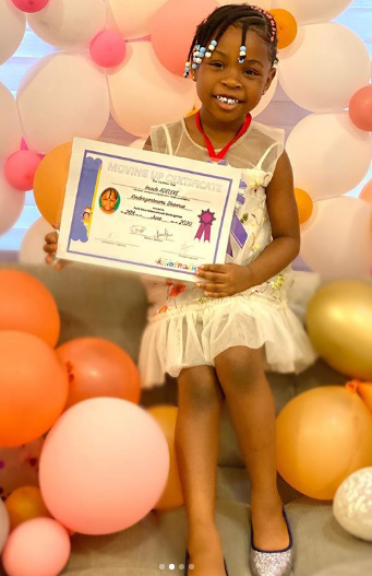 Davido's daughter, Imade receives an amazing gift from him as she graduates from Kindergarten