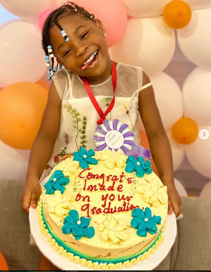 Davido's daughter, Imade receives an amazing gift from him as she graduates from Kindergarten
