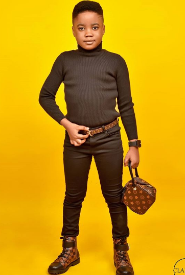 Fuji musician, Kwam1 and Nollywood actress, Bisola Badmus 's son, Malik Marshal celebrates 8th birthday