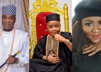 Fuji musician, Kwam1 and Nollywood actress, Bisola Badmus 's son, Malik Marshal celebrates 8th birthday