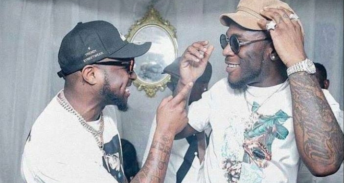 Davido congratulates Burna Boy for wining 2020 BET award