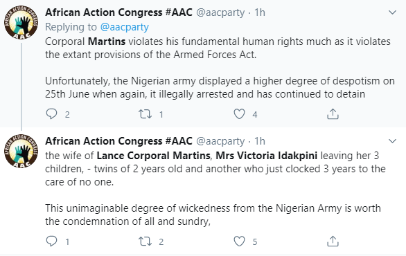 Group drags Nigerian army to court over illegal detention of soldier and his wife for criticising killings and sceurity chiefs